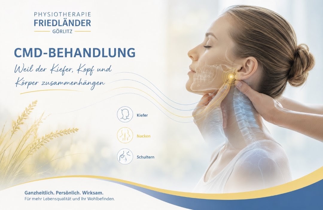 CMD-Behandlung in der Physiotherapiepraxis Friedländer in Görlitz – Weil der Kiefer, Kopf und Körper zusammenhängen